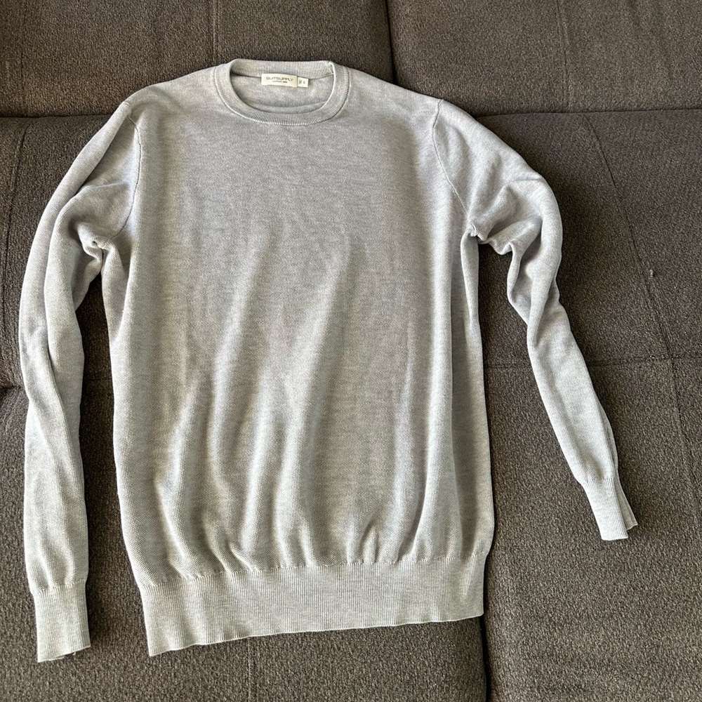 Suitsupply Light Gray Cotton Silk Knit